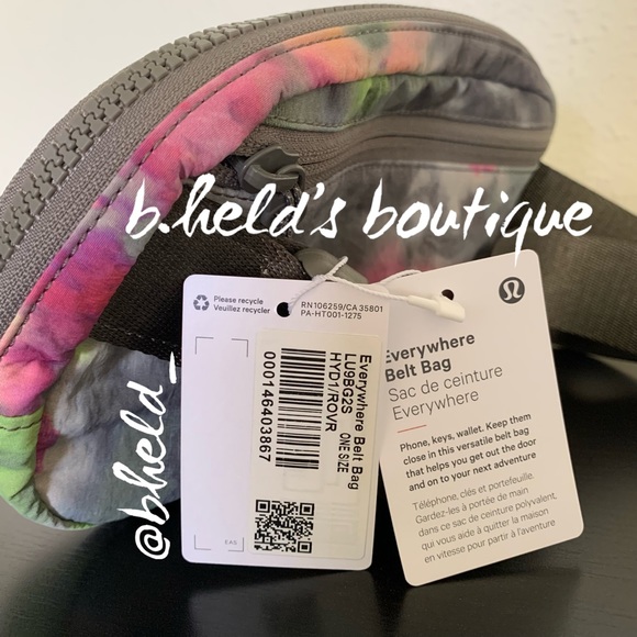 lululemon Everywhere Belt Bag in Hyper Dye Multi/Rover Pink Green (1L) New NWT - Picture 2 of 15